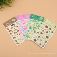 MOQ 500 umweltfreundliches, wasserdichtes, ölbeständiges, individuelles Puffy Sticker Sheet
